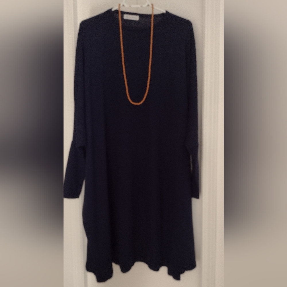 Chic Blue Long Sleeve Dress